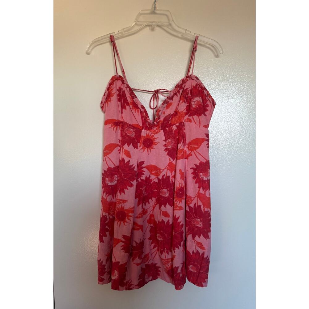 NWT  Free People Altura Printed Mini Dress in Strawberry Lemonade Size  Small - Picture 3 of 5